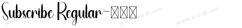 Subscribe Regular字体转换